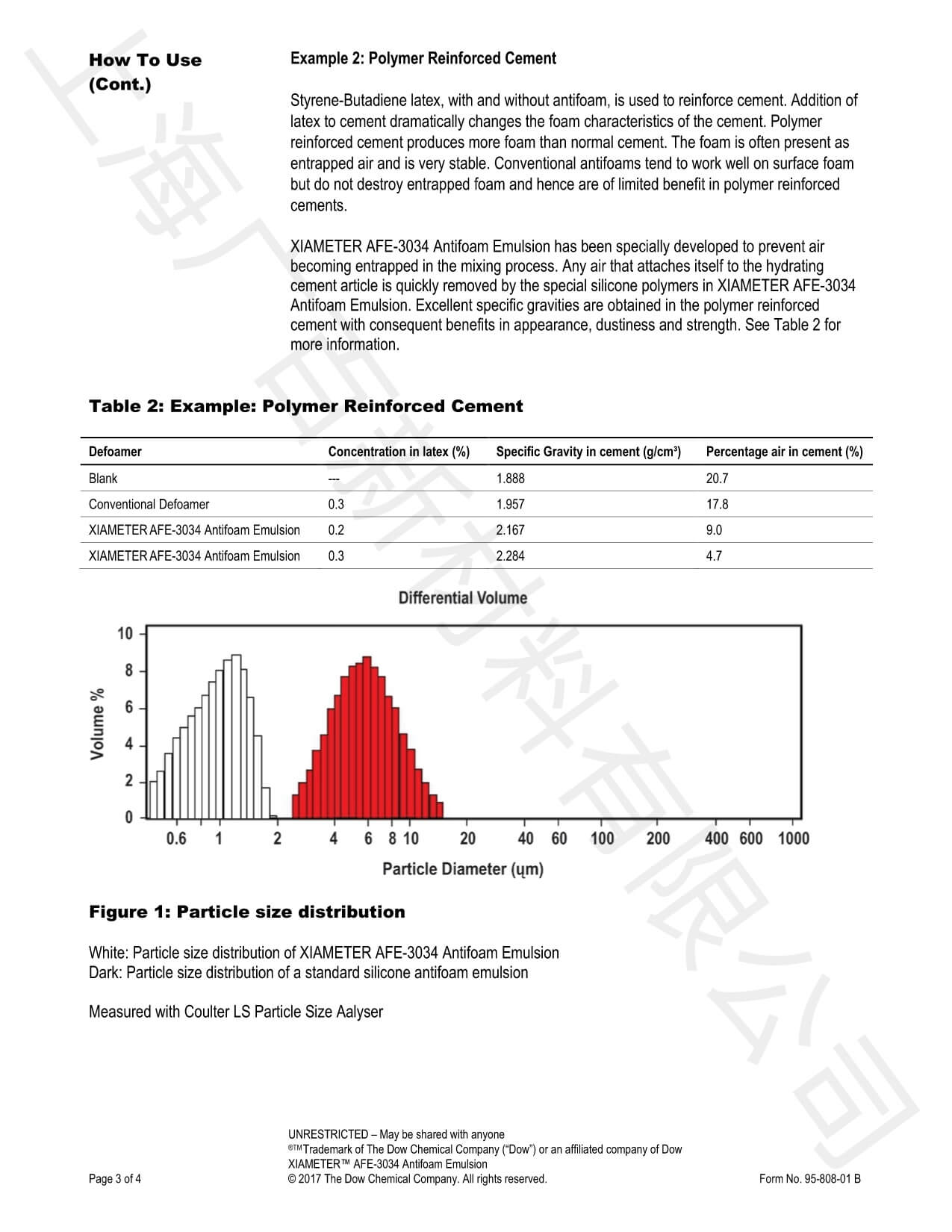 道康宁AFE-3034消泡剂TDS